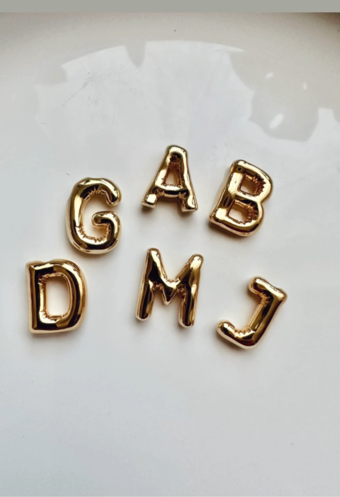 Letter bubble charms