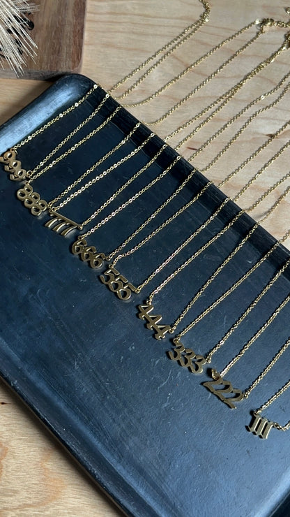 Angel number necklaces