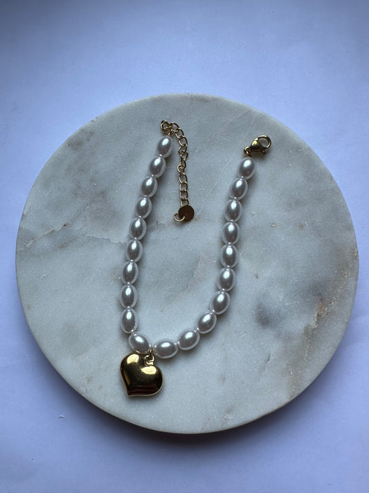Heart Bead Bracelet