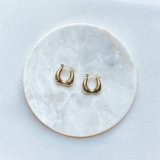 U Shaped Earrings- Gold