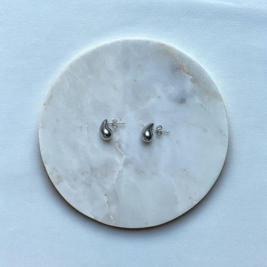 Mini Drop Earrings- Silver